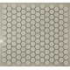 Matt White Hexagon Mosaic 23mm